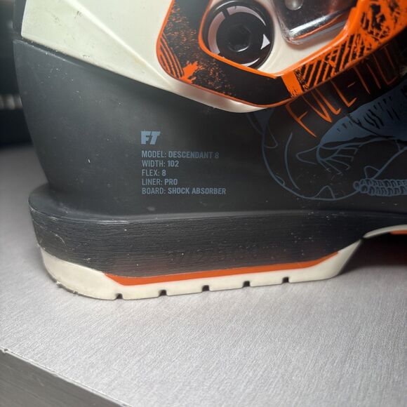 Full Tilt Descendent 8 Ski Boots Size 27.0-27.5 Black Orange